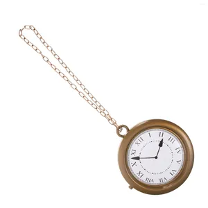 Wall Clocks Clock Watch Necklace Pocket Party Cosplay Costume Toy Decor Halloween Chain Pendant Decorative Neck White Vintage Hanging