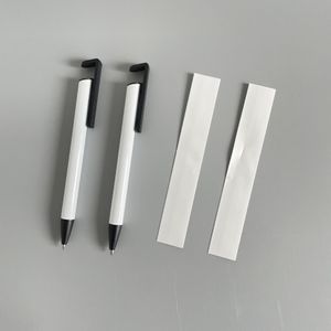 Penna a sfera all'ingrosso per sublimazione penna a sfera vuota termoretraibile supporto per telefono penne promozione forniture per ufficio scolastico dh4500