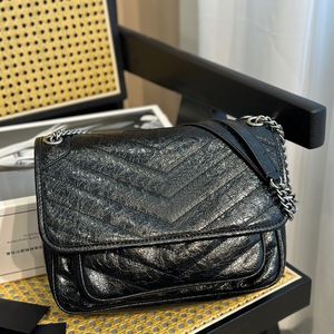Mode Hobo Bag Tote Luxus echtes Leder NIKI Umhängetaschen Mädchen beliebte Handtasche Designer Kette Abendtasche Damen Umhängetasche schwarz Umhängetasche