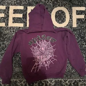 Erkekler Erkek Hoodies Moda SP5der 555555 Sweatshirts Tasarımcı Büyük Boy Yeni Mor Flash Sweaters Erkek Kadınlar En Kalite Genç Hayalet Örümcek Uzun Kollu Swe W9S7