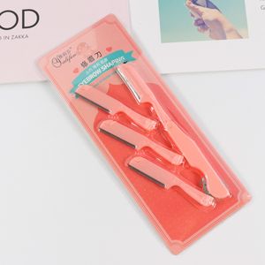 Eyebrow Trimmer Face Care Hair Removal Tool Makeup Shaver Knife Eyebrow Trimmer Safe Shaving Rezors (3pcs/lot)