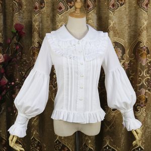 Camicette da donna Camicie Camicia Lorita vintage a maniche lunghe con colletto alla Peter Pan 230410