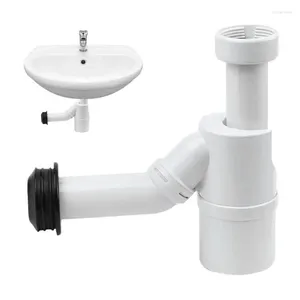 Bath Accessory Set Sink Trap Anti-Odor P-Trap Pipe Flexible And Expandable Drain Tubing For Shampoo Bowls Bathroom Garbage