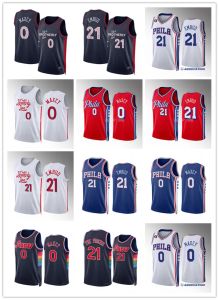 Maglie da basket Tyrese Maxey Joel Embiid Philadelphia''76ers''men 2023-24 Maglia autentica della città