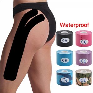 Elbow Knee Pads Waterproof Kinesiology Tape Roll Glue Gym Spandex Elastic Bandage Sport Athletic Strapping Fitness Sports Safety Muscle 231109