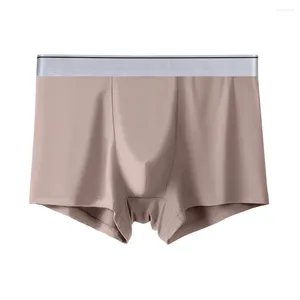 Cuecas masculinas calcinha boxer macio confortável respirável roupa interior sedosa fitness esportes briefs cintura média bulge bolsa