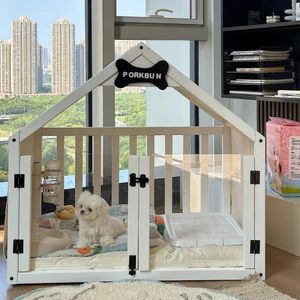 kennels pens Cat and Dog House Cute Wooden Indoor Removable Mattress Custom Pet House and Bed Free Cushion 231109