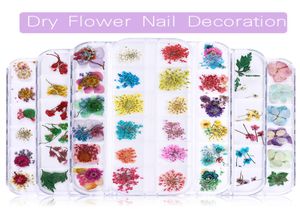 Unghie Fiori secchi Real Floral 3D Nail Art Decorazioni Adesivo Gel Polish Natural Slider Accessori di design fai da te Strumenti per manicure8802903