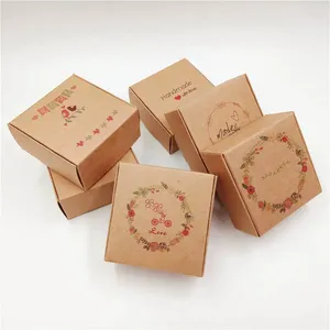Bolsas de jóias 10 pcs caixa de papel kraft para embalagem artesanal brinco jewlery presente caixas de papelão diy display armazenamento embalagem
