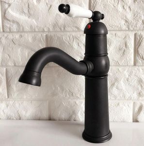 Banyo Lavabo muslukları Siyah Yağ Ovulmuş Pirinç Seramik Musluk 360 Döner Spout Vanity Gemisi Mikser musluk Washbasin Taps TNF368