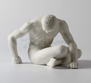 Rzeźba Wysokiej jakości nowoczesna ceramiczna postać rzeźba nagie sztuka statua Streszczenie myśliciel figurka gej anioł młodych ornamen8036803