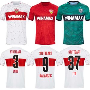 2023 24 VFB Stuttgarts Soccer Jerseys Millot Mvumpa Pfeiffer 23 24 Kastanaras Zagadou Massimo Bredlowホームアウェイフットボールシャツカスタムメイド