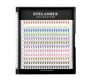 Premade fans 12 Colores Volume Eyelash 240 Extension 8101214mm Lashes Russian Accepy OEM Beställ False Eyelashes15775141