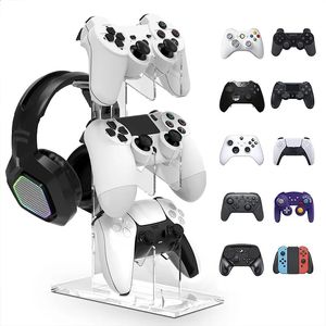 VRAR Accessorise Universal 3-layer controller holder and headphone holder game accessories storage holder black white transparent 231109