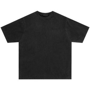 2023 Camiseta de alta qualidade feminina Versão correta Bordado de verão Rótulo inglesa UNISSISEX T-shirt de manga casual solta
