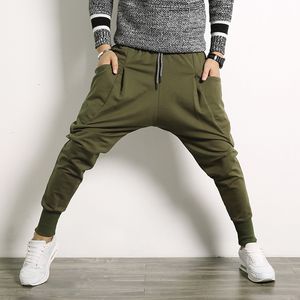 Pantaloni da uomo Pantaloni harem Hip Hop pantaloni da strada in cotone da uomo pantaloni casual pantaloni da jogging solidi tasche laterali pantaloni sportivi da uomo 230410