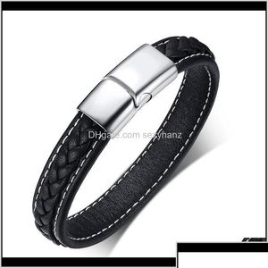 Bracelets de charme jóias punk aço inoxidável fivela magnética pulseira