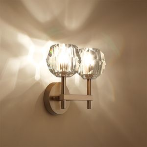 Post-modern Simple LED Crystal Wall Light Bedroom Bedside Hotel Decorative Lighting Lighting