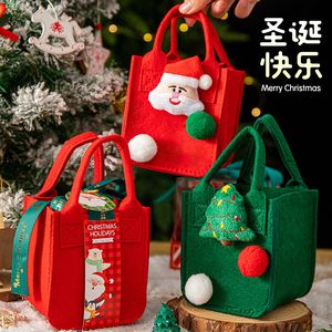 Borsa regalo di Natale Confezione regalo di mele della vigilia di Natale Borsa di caramelle per bambini Scatola di imballaggio di frutta di Natale Piccola borsa regalo