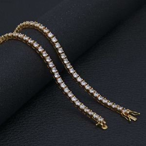Designer jóias 2023 popular hip hop 925 colar de prata mossanite diamante banhado a ouro homens moissanite tênis corrente