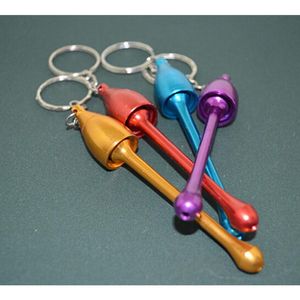 New hot Aluminum Keychain mushroom Tobacco pipe metal mini smoking pipe pipes smoking accessories keychains key chain metal pipe grinder new