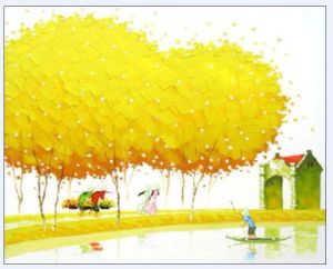 Kids Room Decoration Wall Art Tree Painting Modern Abstract Oil on Canvas Reproduction Hand Painted No Frame Birthday Gifts