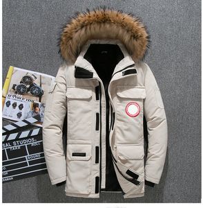 Женская и мужская рабочая одежда средней длины, зимняя новая канадская рабочая одежда для влюбленных, толстая мужская куртка на гусином пуху
