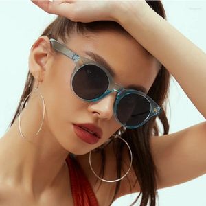 Солнцезащитные очки трендовые брендовые дизайнерские мужские классические винтажные круглые женские корейские модные многоцветные очки в овальной оправе UV400Oculos DeSol