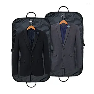 Duffel Torby Suits Men Bag Składanie odzieży Oxford Black 204 Waterproof Suit for With Cover Business Travel 2023 Uchwyt ubrania