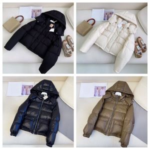 Casacos de alta qualidade para mulheres designer de moda jaquetas amassadas inverno quente outwear 25008