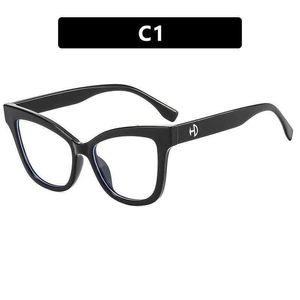 Cat Eye Plain Brille für nacktes Gesicht Anti Blue Ray Frame Ins Personalisierte Straße