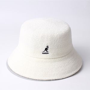 Kangol Animal Embroidery Hat Womens Bucket Hat Stora hinkar Korean Fisherman Hat Trendy Unisex Casual Collection Flat Dome Beanie Sun Hats olika storlekar