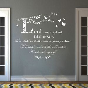 Wall Stickers God is my shepherd I have nothing. Psalm 23 1 Bible Verse Wall Decals Bible Scripts Wall Decals Home Decoration DW5649 230410