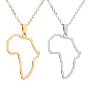 Pendant Necklaces Stainless Steel Africa Map Necklace African Symbol Jewelry H8WF