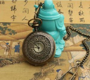 Pure copper machinery European style nostalgic single open hollow flower pocket watch antique miscellaneous collection craft decor6477362