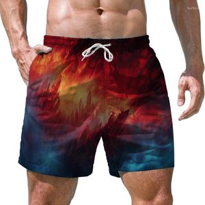 Men's Shorts Summer Flame 3D Printed Casual Style Fashion Trend Street