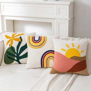 Pillow Cartoon Hand-embroidered Sofa Decorative S For Car Decoration Fashion Flower Soft Cover 45x45cm