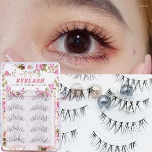 Falsche Wimpern HEALLOR Natural Sharpen Mink Lashes Transparentes Band Hybrid Light Volume Makeup 3D Fake Short Eyelash