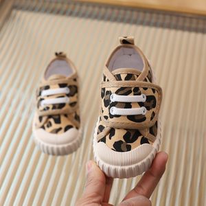 Sneakers Children Canvas Shoes Fashion Classic Soft Comfortable Boys Sneakers Girls Casual Shoes Children Skate Shoes Leopard Pattern 230410