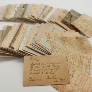 Notepads 100 pieces of retro handwritten letter materials paper doublesided printing notebook diary DIY notes 230408