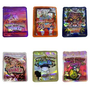 Runty Packaging Bagビニール袋Mylar Packing Resalable Edibles Zipper Packs Stand Up Pouch Rose Gold Gummies Candy Smel