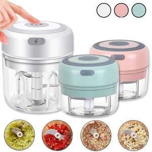 Mini Crusher Small Kitchen Appliances Blender Electric Bitlic Chopper USB Laddning Ginger Masher Machine Robust Hållbar Chili Vegetabilisk Worf