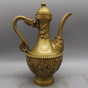 Bottles Collect Chinese Boutique Brass Sculpture Lucky " The Eight Immortals" Pot Metal Crafts Home Decoration