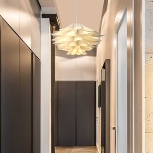 Paralumi fai da te Lotus Puzzle Lampada a sospensione Lampada a sospensione pieghevole Cafe Soggiorno Ristorante Soffitto Decorazione della stanza Lampada a sospensione a LED W0410