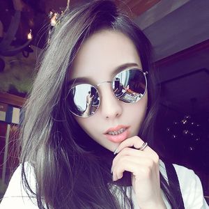 2023 new personality sunglasses fashion trend small face round frame retro sunglasses color film fashion glasses bj