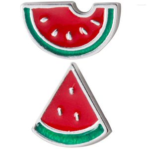 Schmuckbeutel, süße Wassermelonen-Ohrstecker, Früchte, Damen, Sterlingsilber, baumelnd, lustiger kleiner Sommerschmuck für die Party