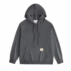 2023 Novos homens e mulheres camisola hoodies designer de moda marca cahart carthart clássico pequeno rótulo bordado tendência de pelúcia solto casual casal b0xm tamanho m-xxl