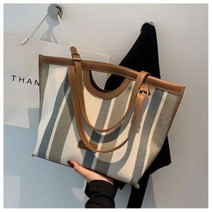 the Latest Fashion Large Capacity Canvas Tote Temperament All-in-one Handbag Shoulder Bag 45*13*30