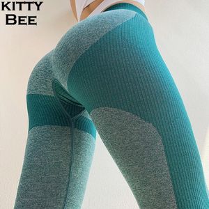 Yoga kläder Gym Leggings Sport Kvinnor Fitness Vital Energy Sömlös Push Up Pants Sports Wear