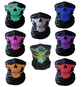 Bicicletta Sci Teschio Mezza maschera Fantasma Sciarpa Magica Foulard Multiuso Scaldino Cappellino da snowboard Maschere da ciclismo Regalo di Halloween Cosplay6602122